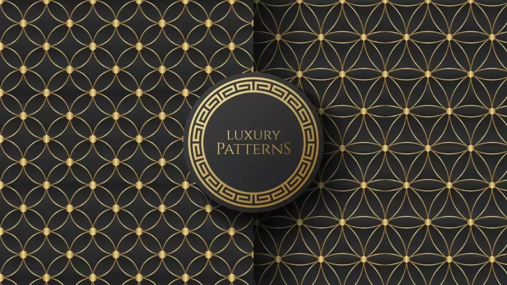 دانلود وکتور پس زمینه پترن لوکس طلایی