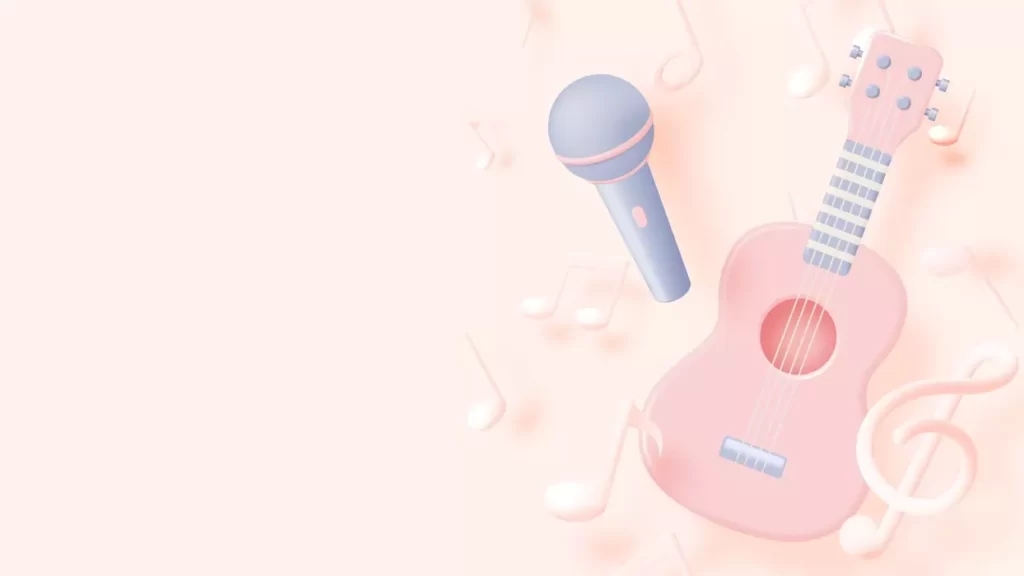 دانلود وکتور زمینه سه بعدی موسیقی و گیتار