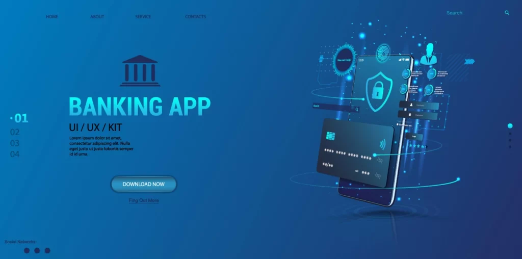 دانلود وکتور طراحی تکنولوژی و بانکداری اینترنتی