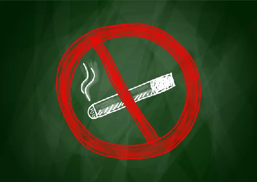 وکتور کارتونی سیگار کشیدن ممنوع