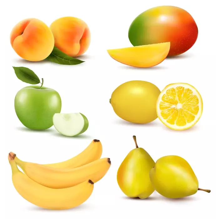 وکتور میوه های واقع بینانه شماره سه