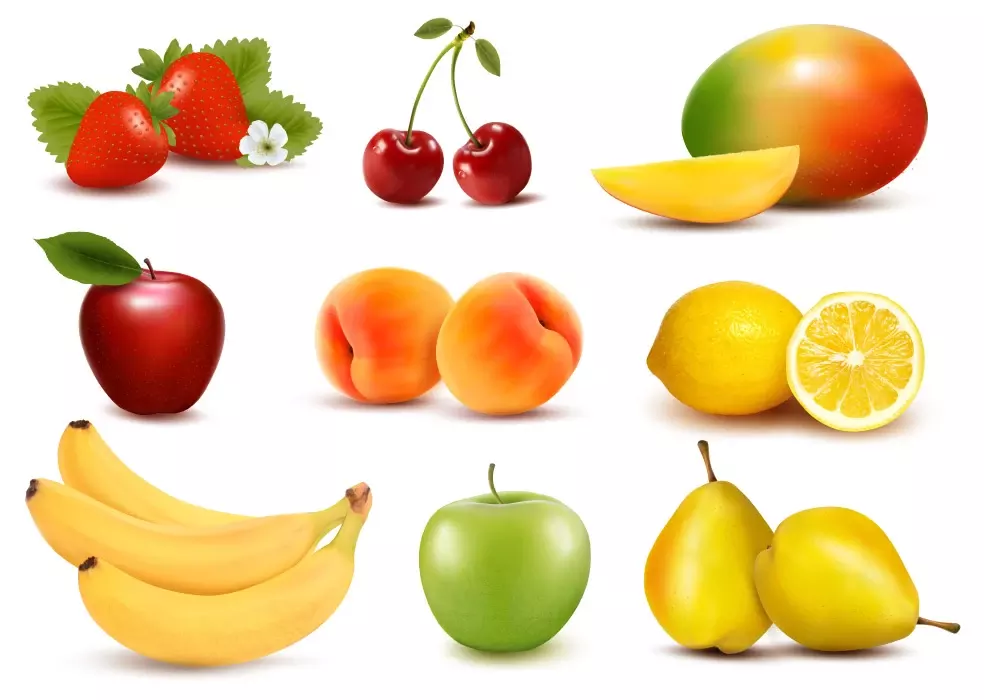 وکتور میوه های واقع بینانه شماره سه