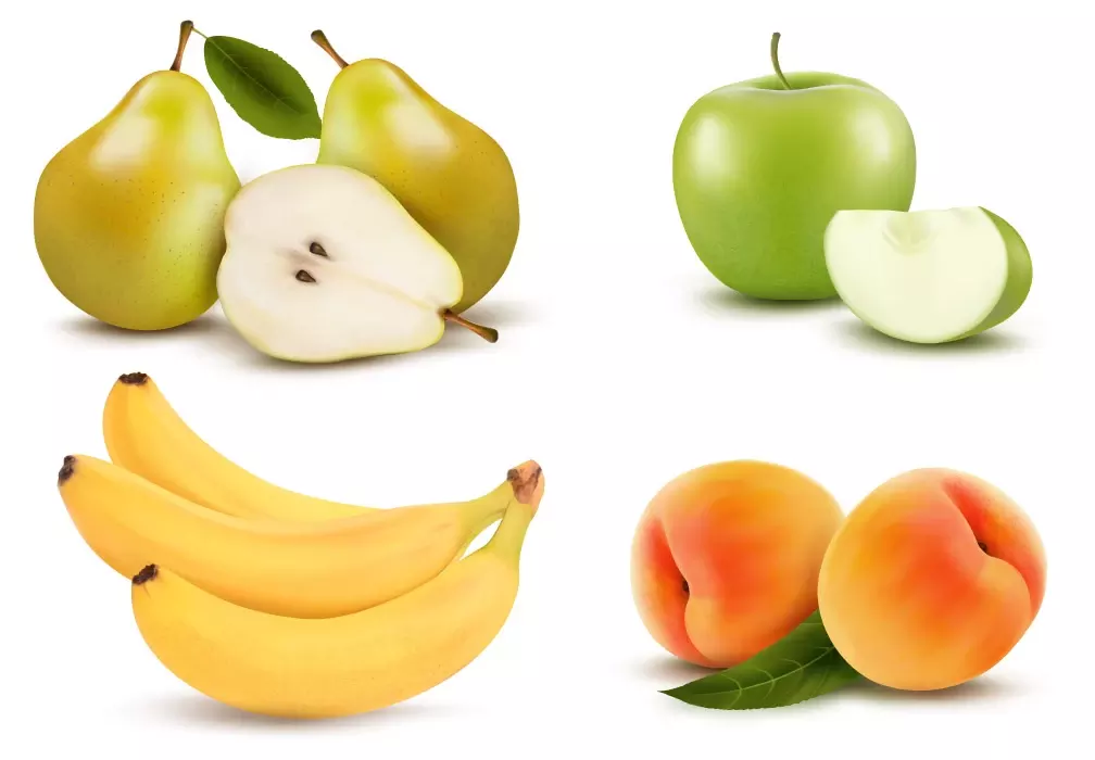 وکتور میوه های واقع بینانه شماره شش