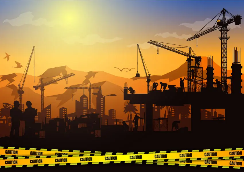 وکتور پس زمینه ساخت و ساز شماره سه