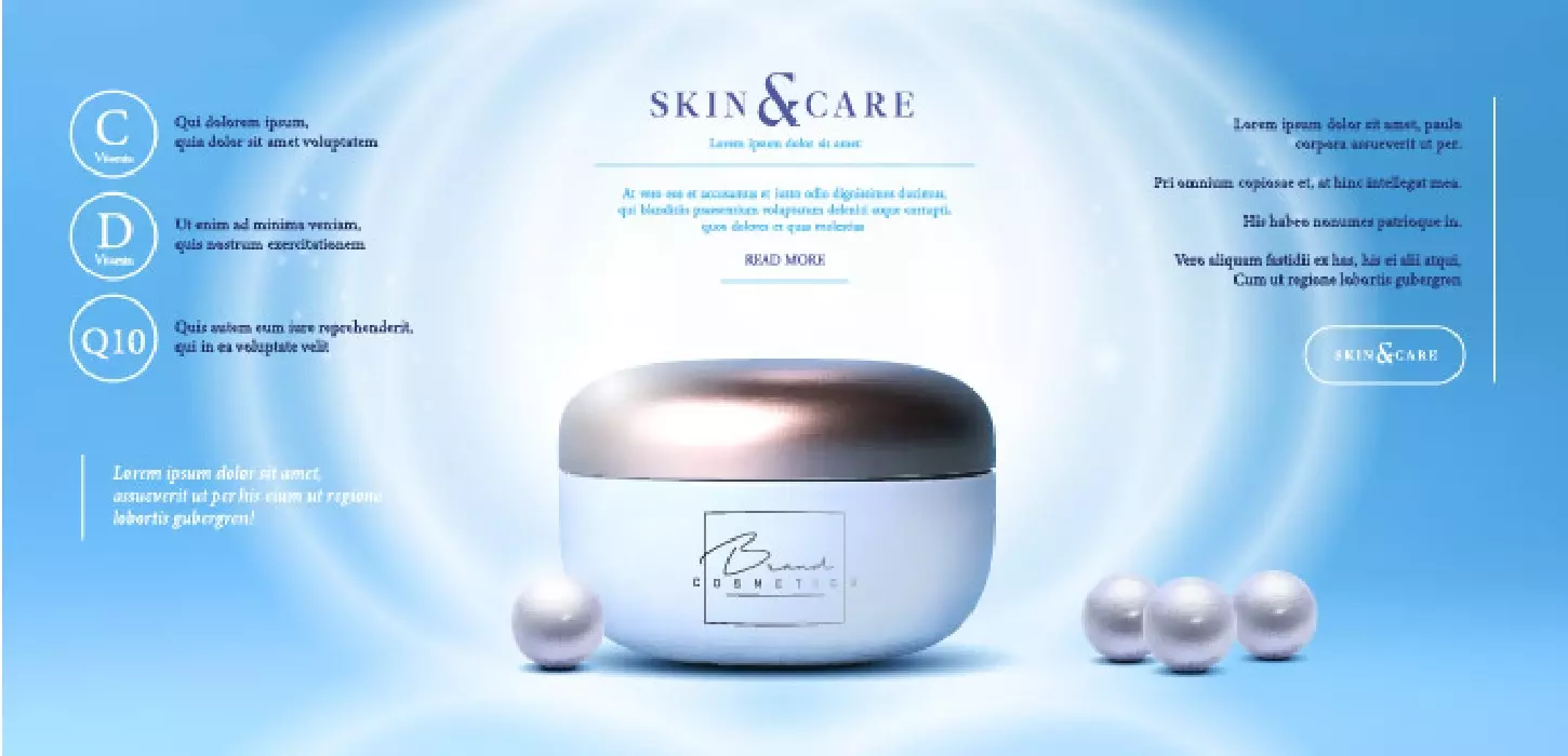 وکتور تبلیغ لوازم آرایش شماره هفت