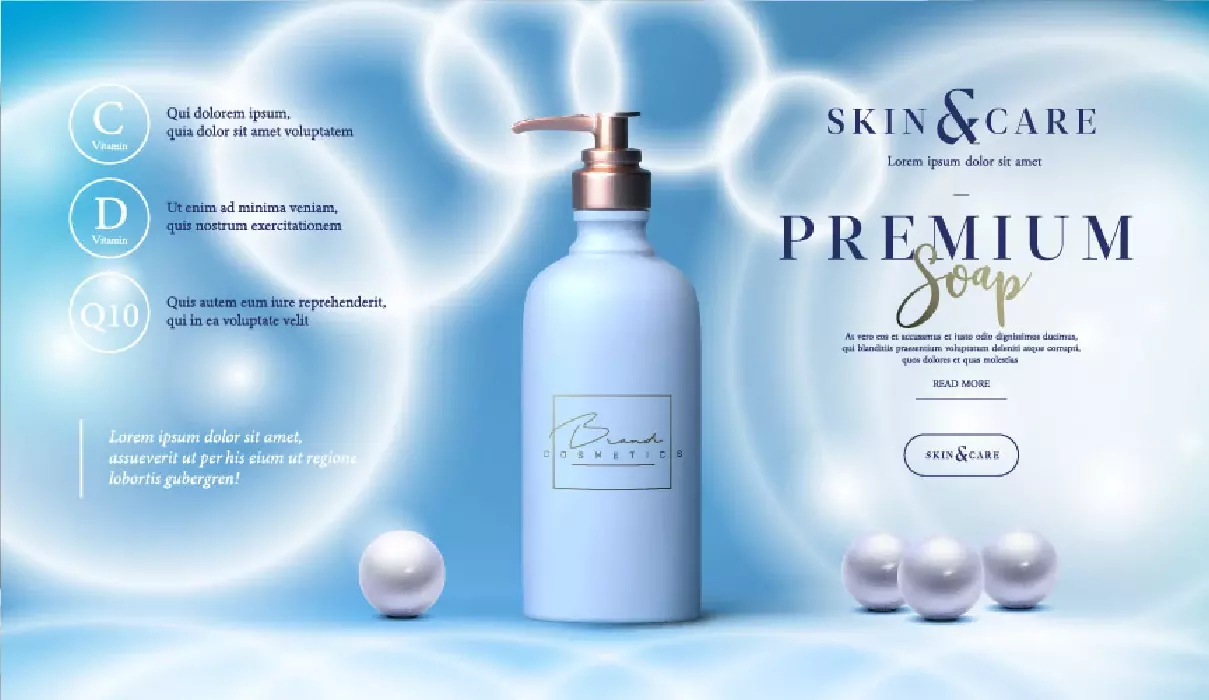 وکتور تبلیغ لوازم آرایش شماره هشت