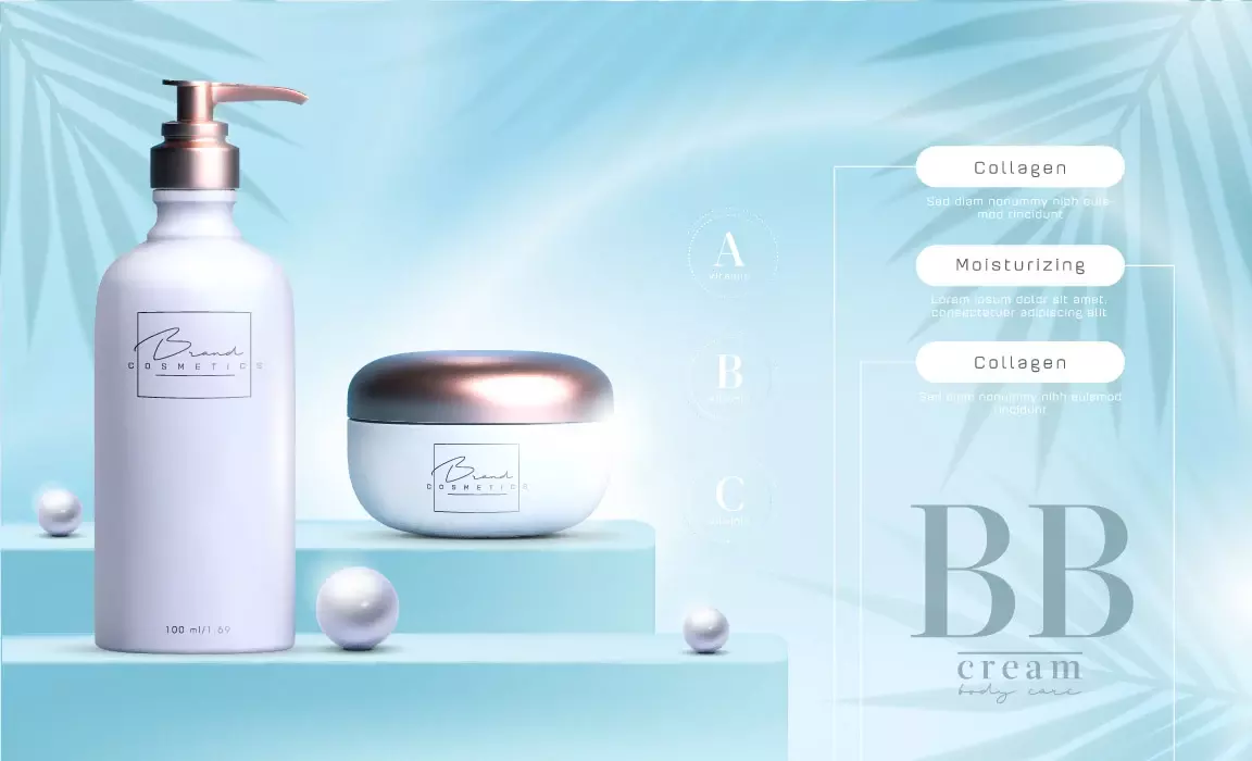 وکتور تبلیغ لوازم آرایش شماره ده