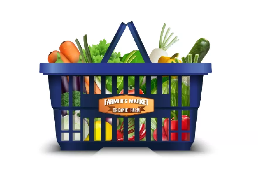 وکتور سبد صیفی جات شماره شش