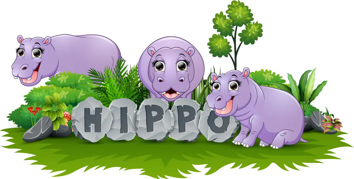 وکتور کارتونی اسب آبی