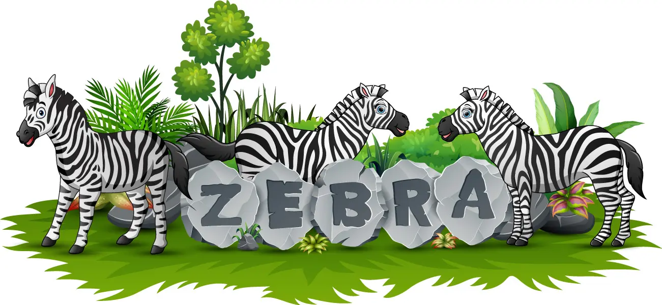 وکتور کارتونی گورخر