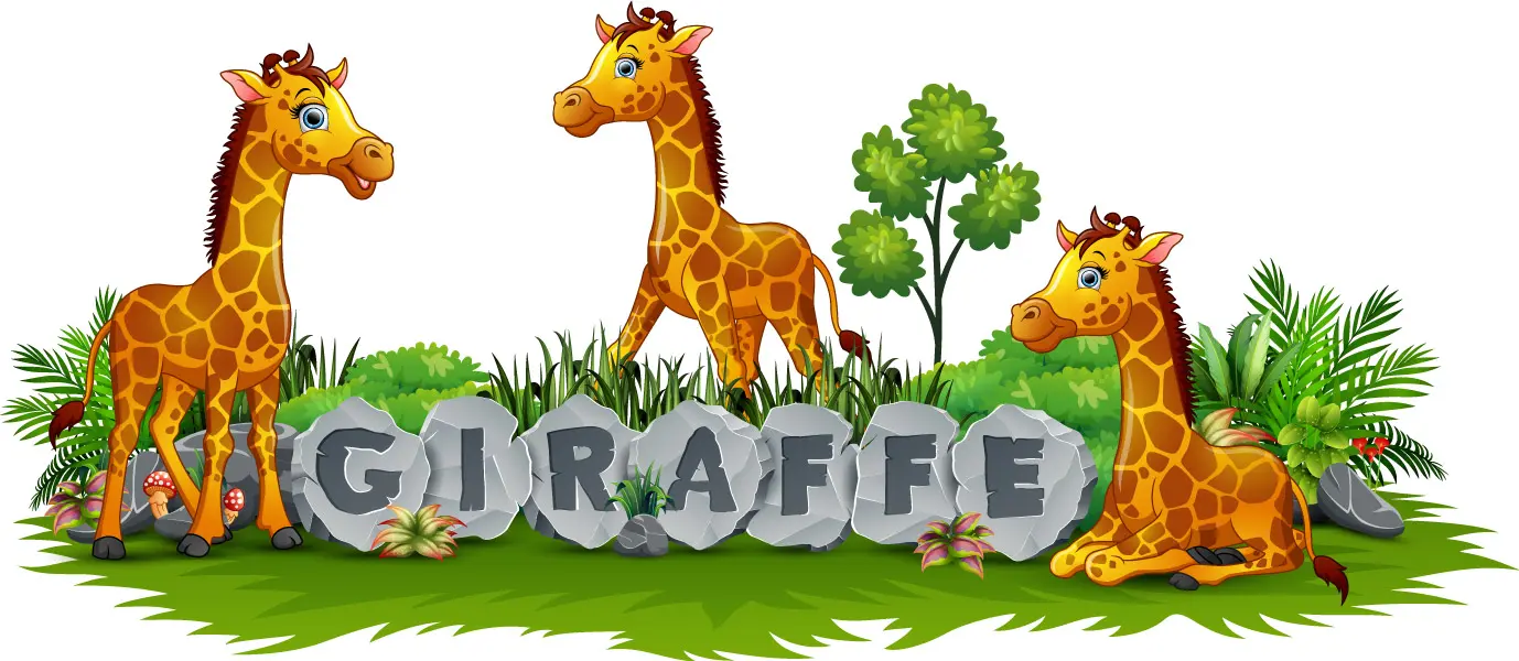 وکتور کارتونی زرافه