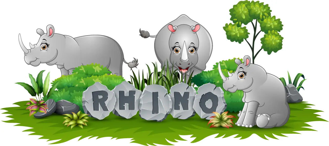 وکتور کارتونی کرگدن