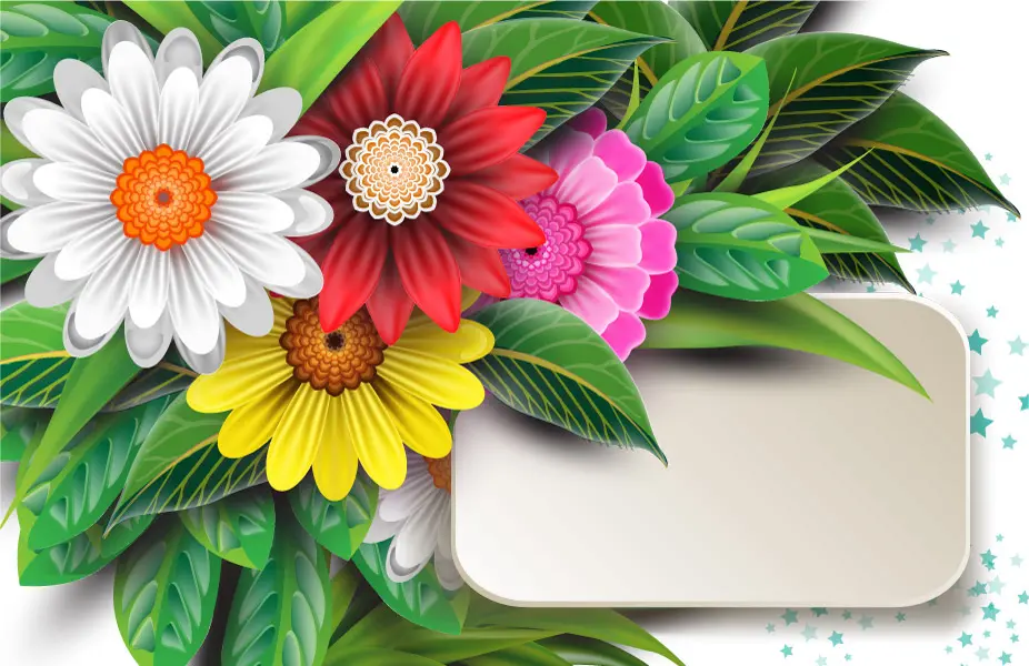 وکتور پس زمینه گل و گیاه شماره یک