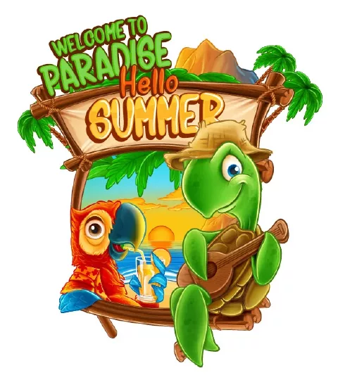 وکتور کارتونی تابستان و تعطیلات شماره چهار