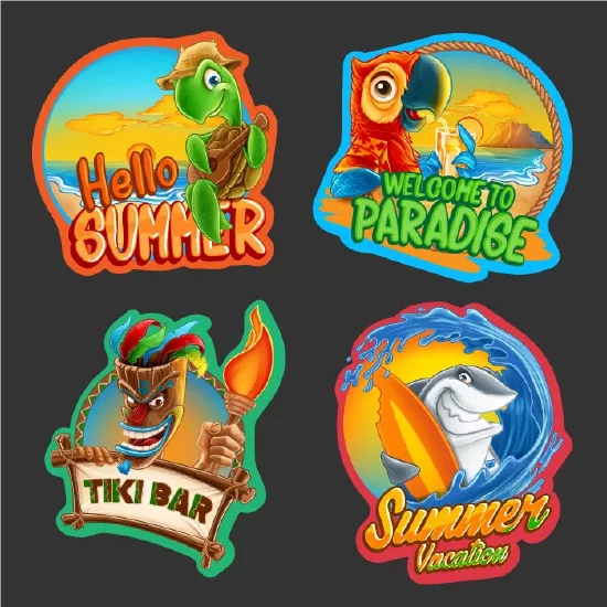 وکتور کارتونی تابستان و تعطیلات شماره شش