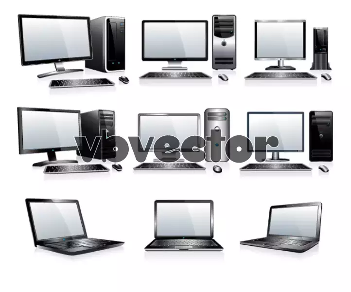 وکتور کامپیوتر و لپ تاپ