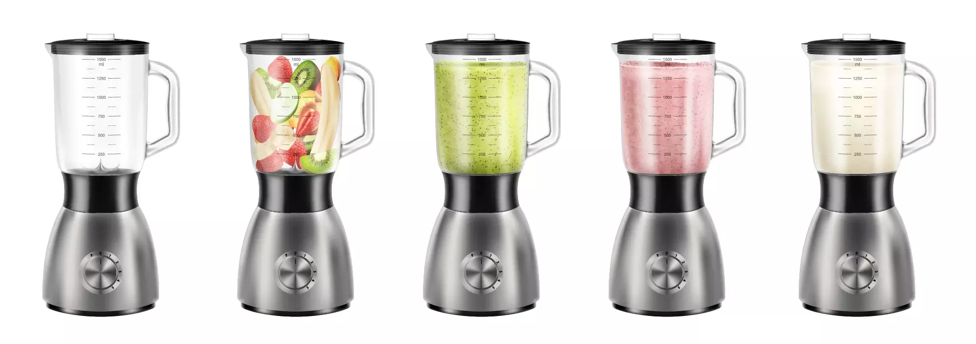 Vector realistic home appliance blender