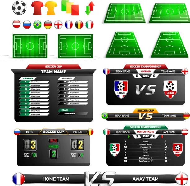 وکتور کلکسیون المان طراحی ورزشی