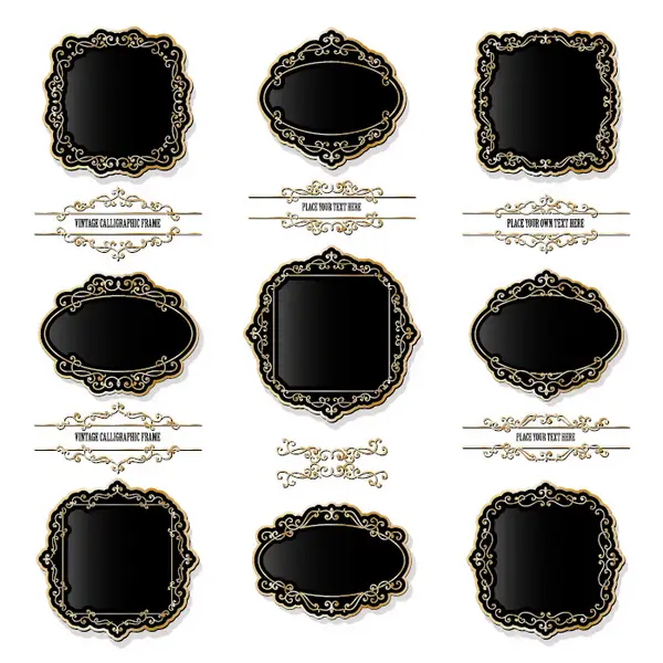 وکتور ست المان طراحی تزئینی سنتی