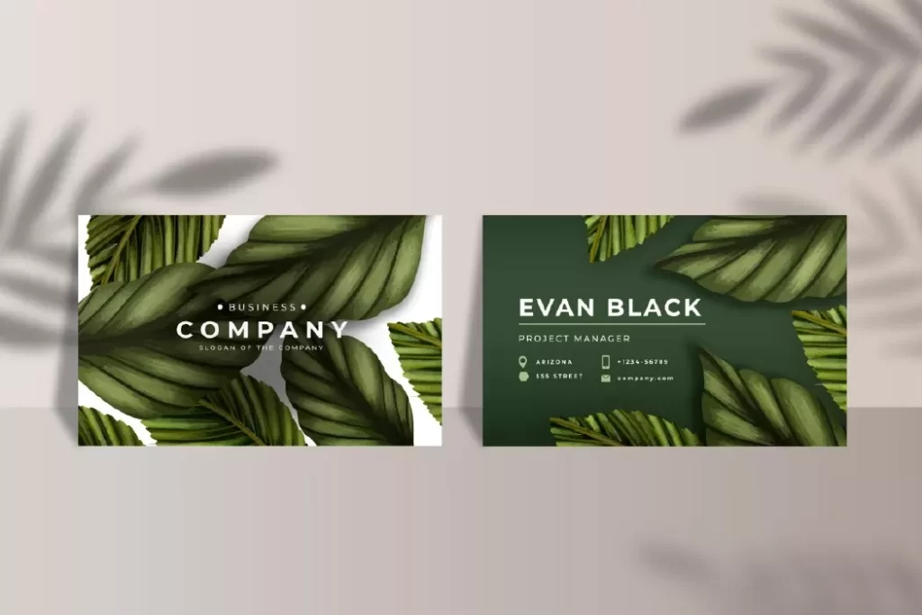 وکتور کارت ویزیت طرح گل و گیاه