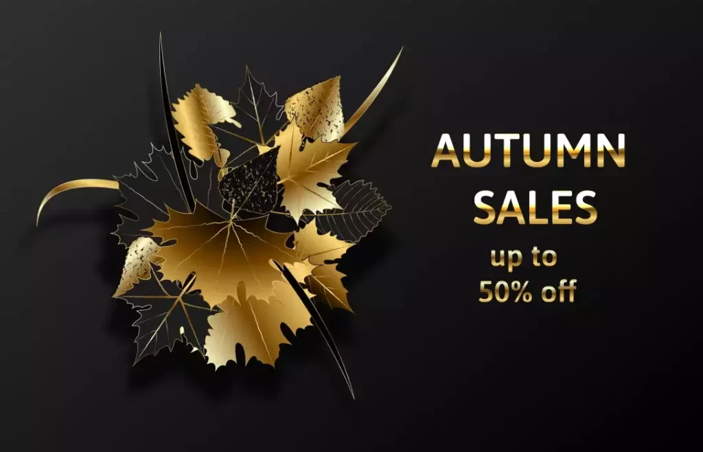 دانلود وکتور زمینه لوکس فروش فصل پاییز