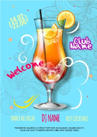 وکتور تبلیغاتی کافه و کافی شاپ پنج