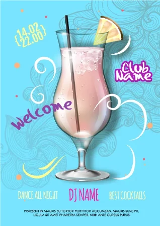 وکتور تبلیغاتی کافی شاپ و کافه شماره شش