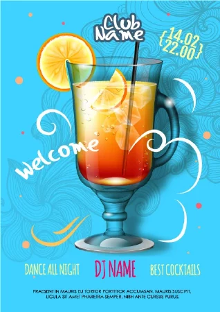 وکتور تبلیغاتی کافه و کافی شاپ شماره شانزده