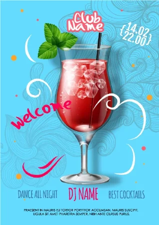 وکتور تبلیغاتی کافه و کافی شاپ شماره هفده