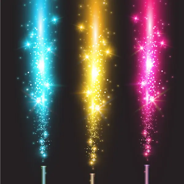 وکتور افکت نور رنگارنگ درخشان