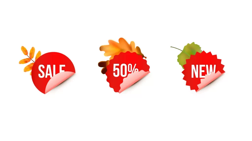 دانلود وکتور ست لیبل های دایره ای جشنواره فروش