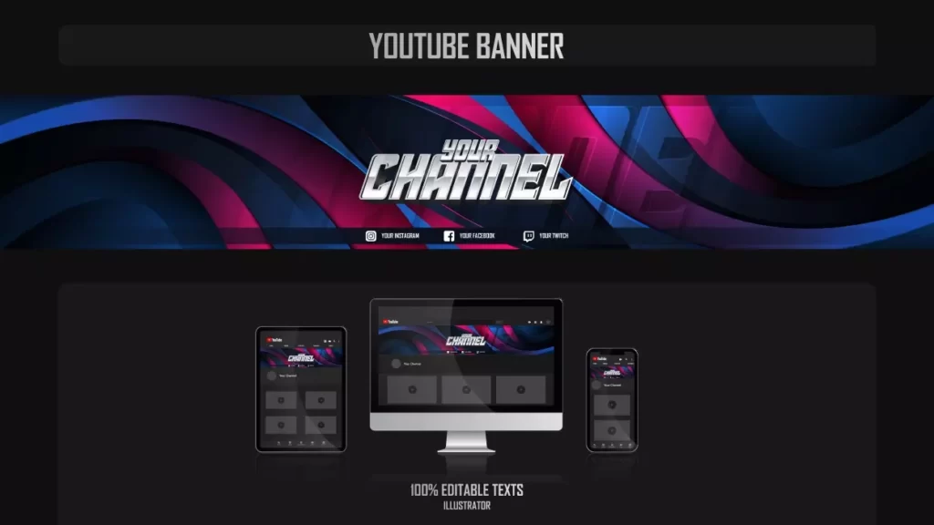دانلود وکتور بنر و هدر وب سایت یوتیوب