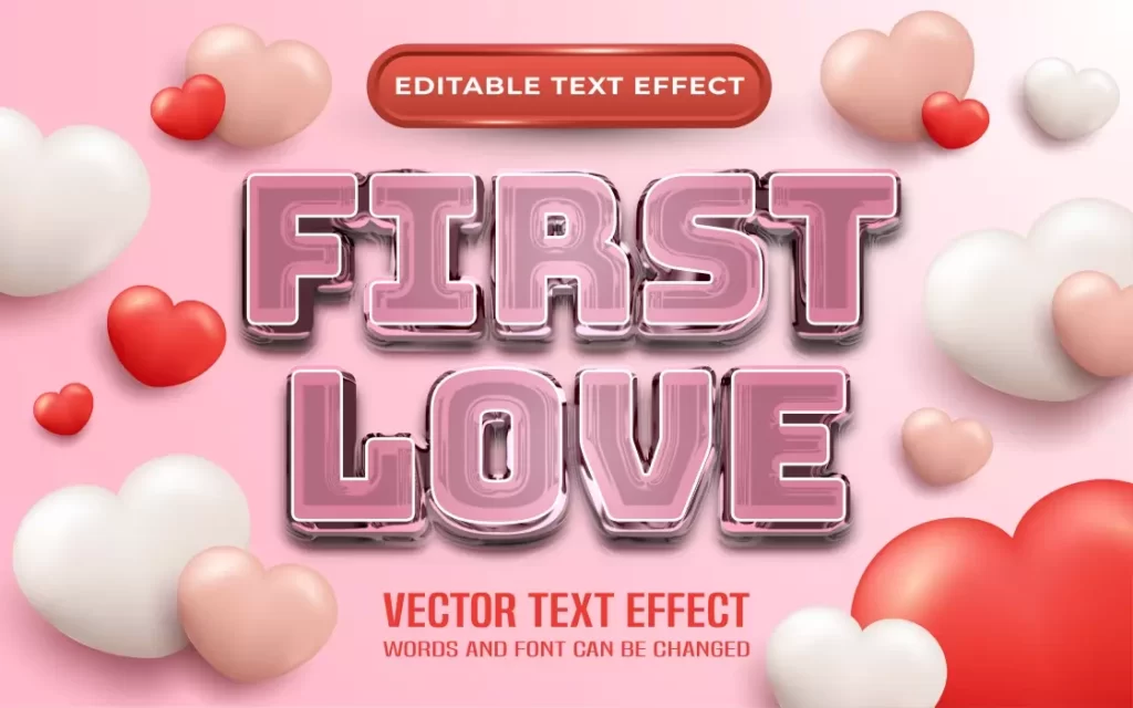 دانلود وکتور فونت قابل ویرایش عاشقانه