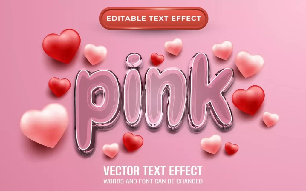 وکتور فونت انگلیسی قابل ویرایش عاشقانه