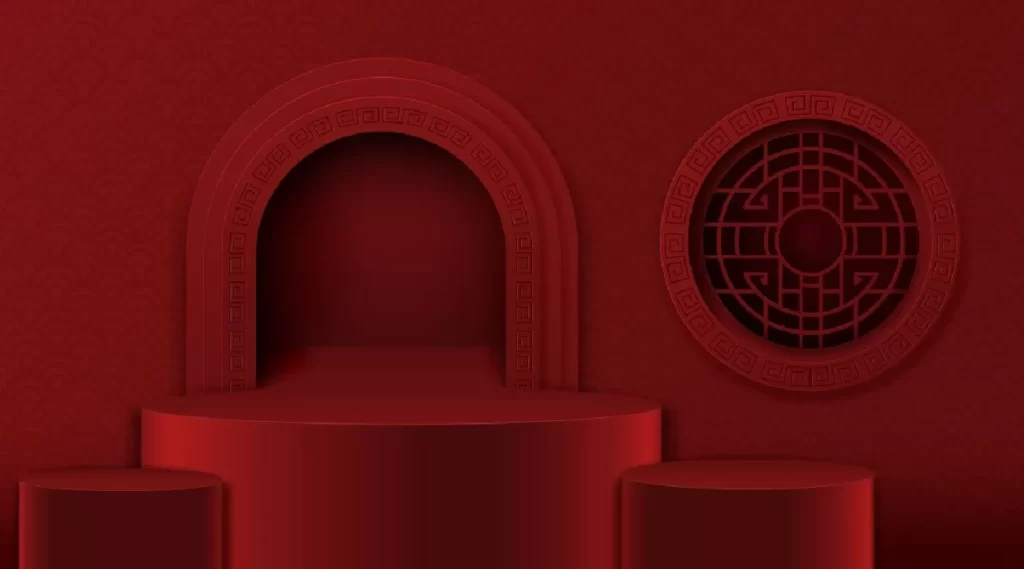 وکتور استیج سه بعدی سفید