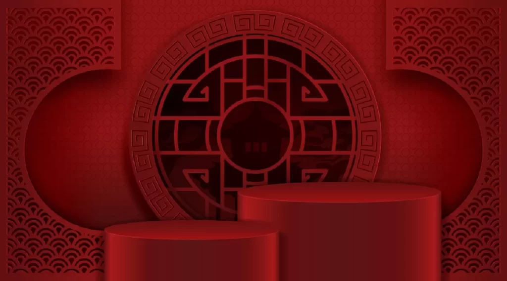 وکتور استیج و سکو طرح چینی