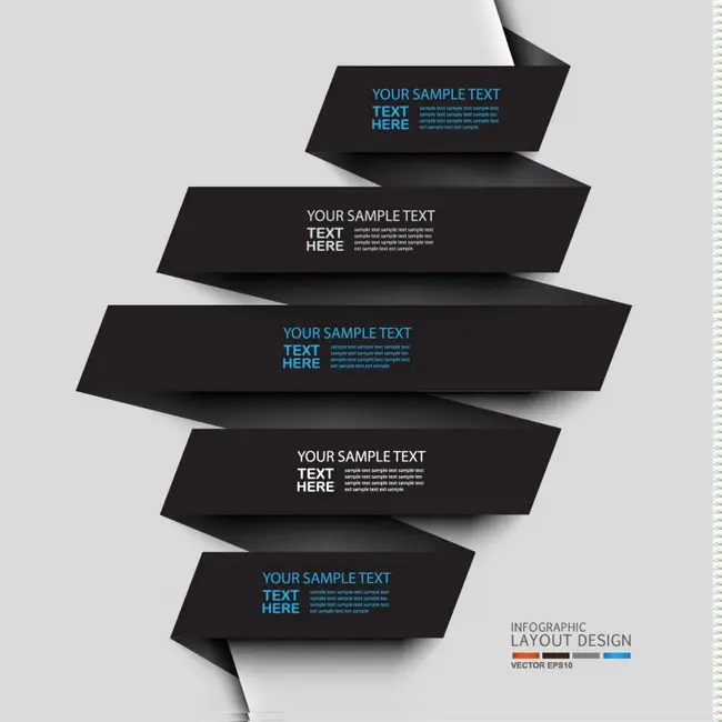 وکتور اینفوگرافیک سیاه رنگ
