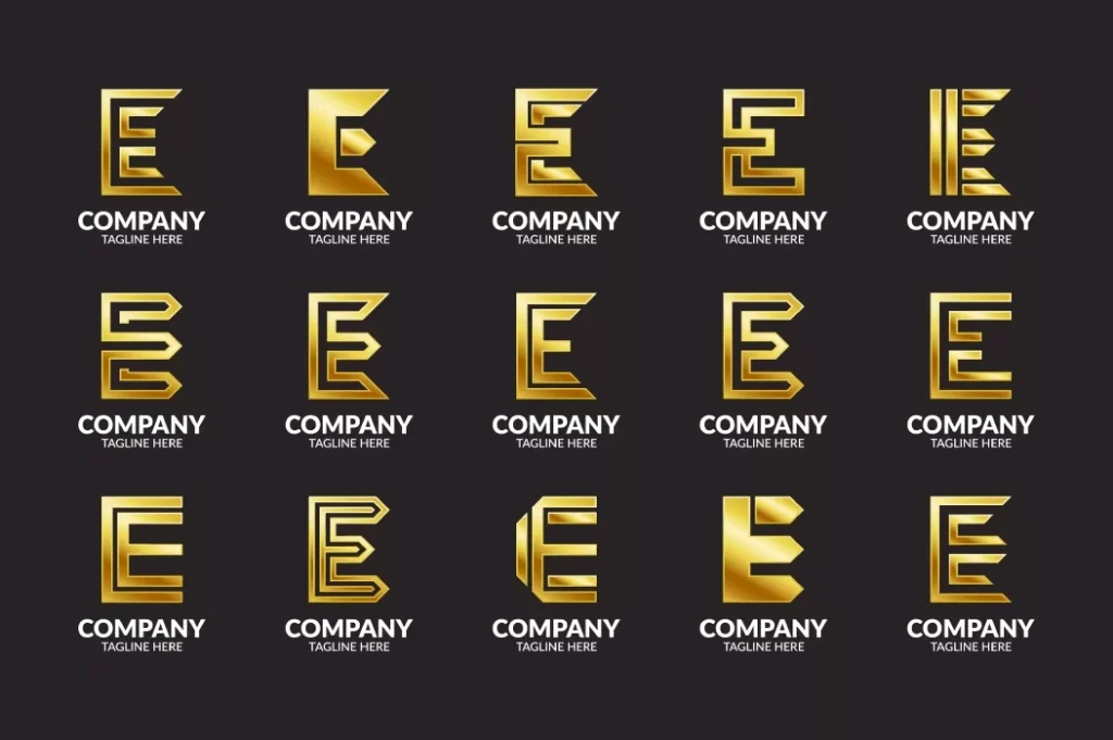 دانلود وکتور مجموعه لوگو و آرم حرف E