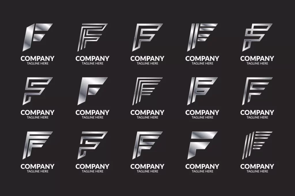 دانلود وکتور مجموعه لوگو و آرم حرف F