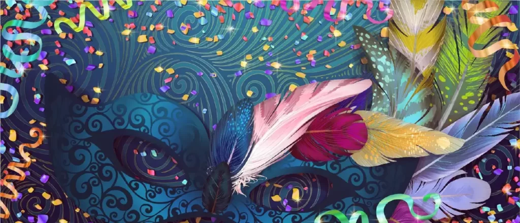 Colorful face vector background