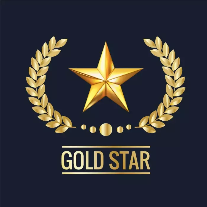 دانلود وکتور لوگو طلایی ستاره