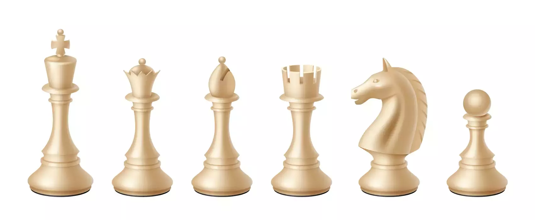دانلود وکتور مهره های شطرنج رنگ سفید
