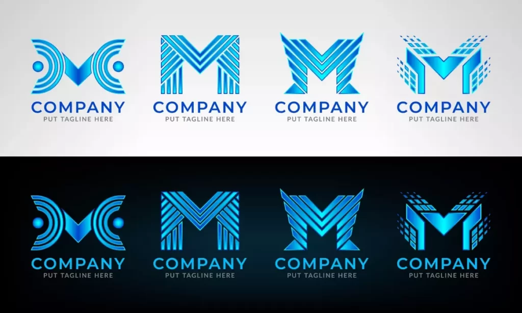 دانلود وکتور مجموعه لوگو حرف انگلیسی M