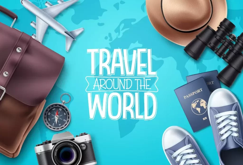 دانلود وکتور پس زمینه با مضمون توریست و گردشگر