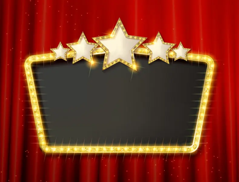 وکتور قاب طلایی تزئینی شماره دووکتور قاب و ستاره طلایی