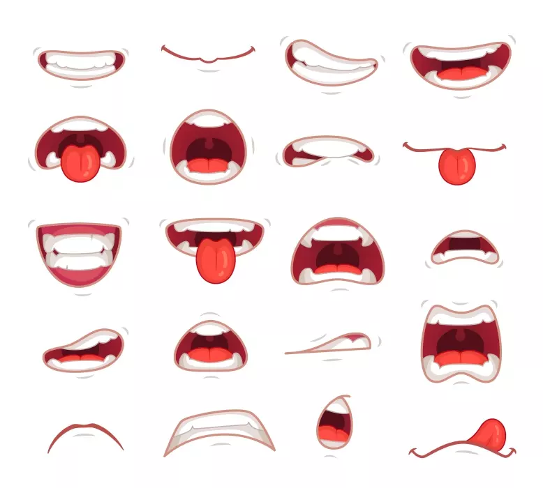 دانلود وکتور مجموعه طراحی و نقاشی دهان