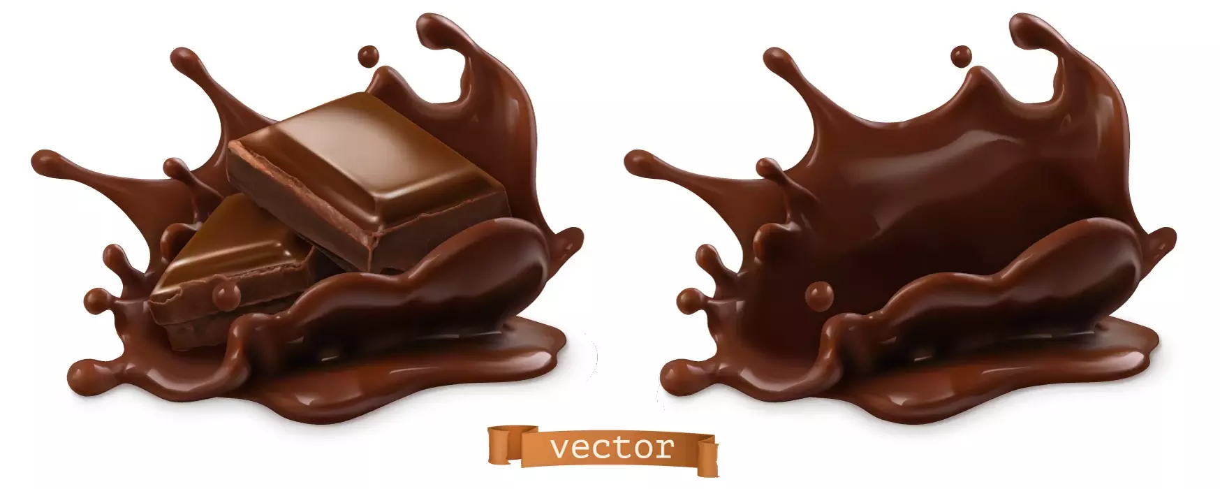 دانلود وکتور طراحی سه بعدی شکلات