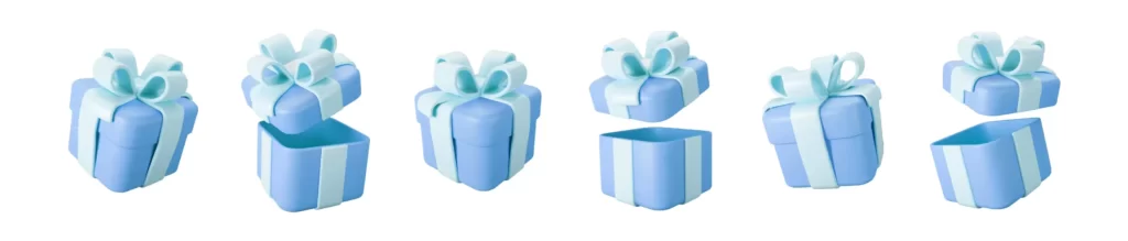 دانلود وکتور سه بعدی مجموعه جعبه کادو