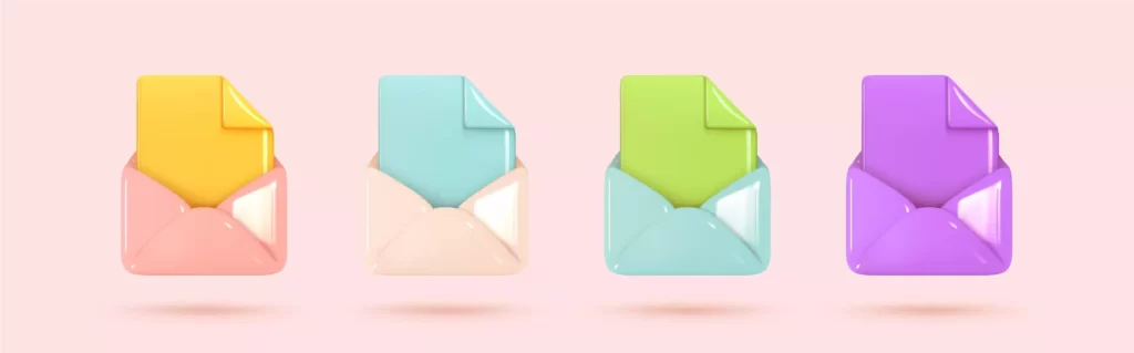 دانلود وکتور پاکت نامه های سه بعدی