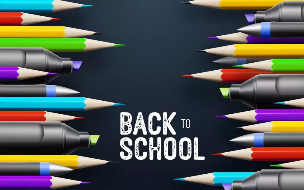 دانلود وکتور پس زمینه مداد رنگی واقع بینانه